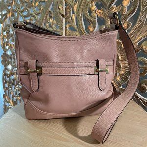 Giani Bernini Pebble Bridle Crossbody Pink